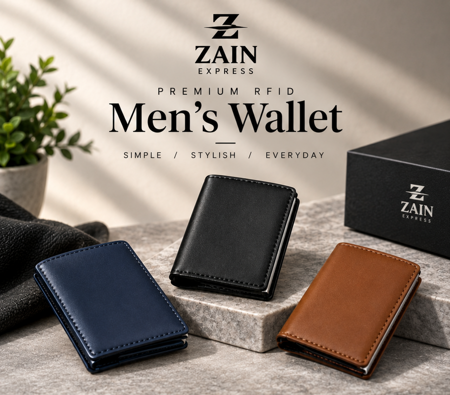 Premium RFID Men’s Wallet — Slim Card Holder | Multiple Colours